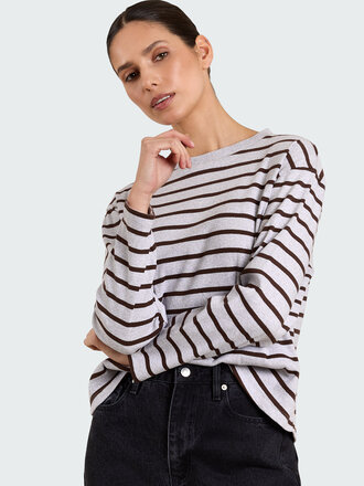Studio Clique Lila T-shirt - Grey/Brown