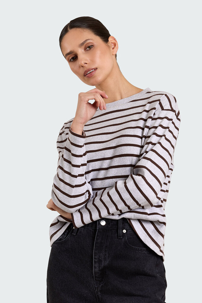 Studio Clique Lila T-shirt - Grey/Brown