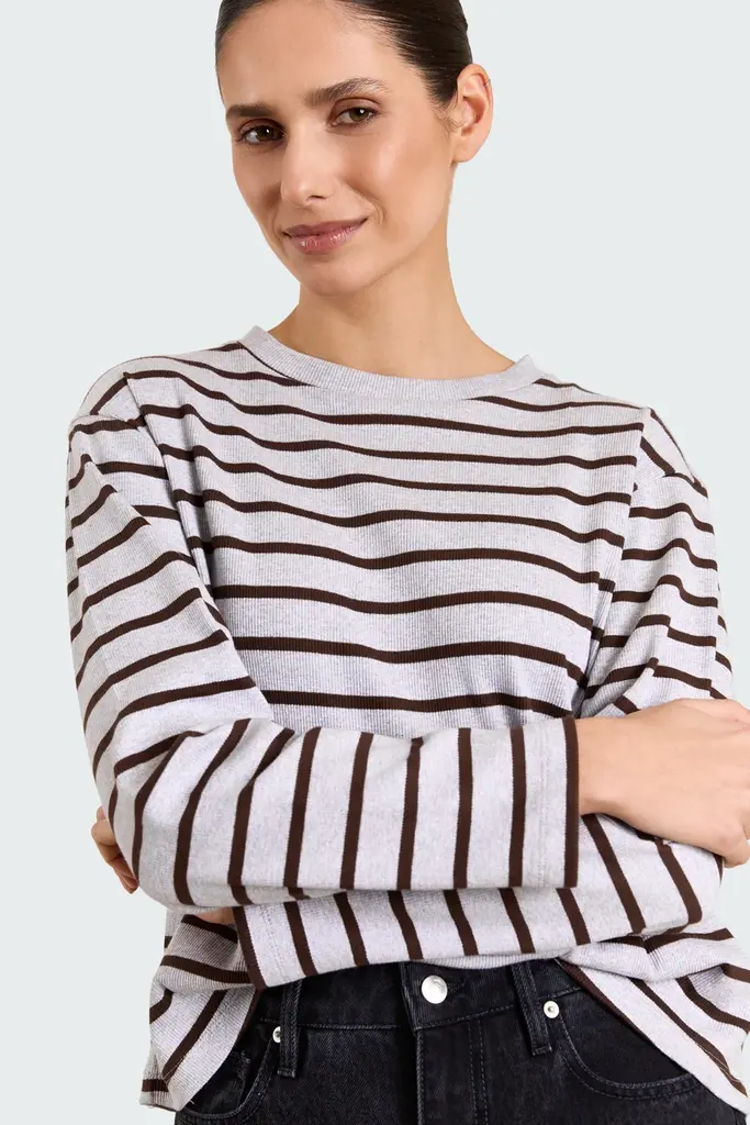 Studio Clique Lila T-shirt - Grey/Brown