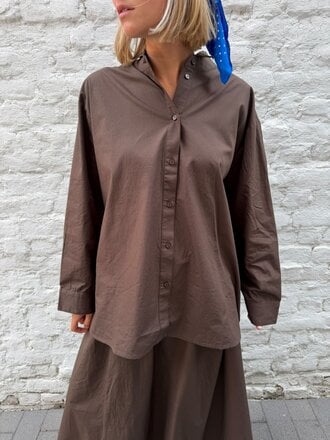 Anne-mi Irissa Oversized Shirt - Demitasse