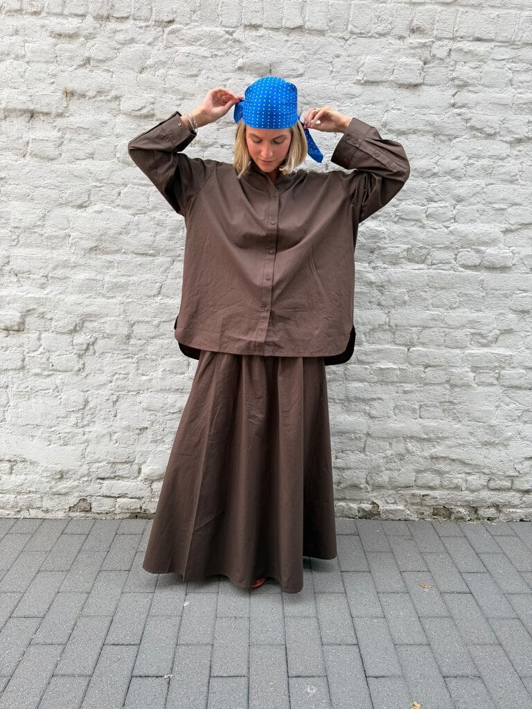Anne-mi Irissa Oversized Shirt - Demitasse