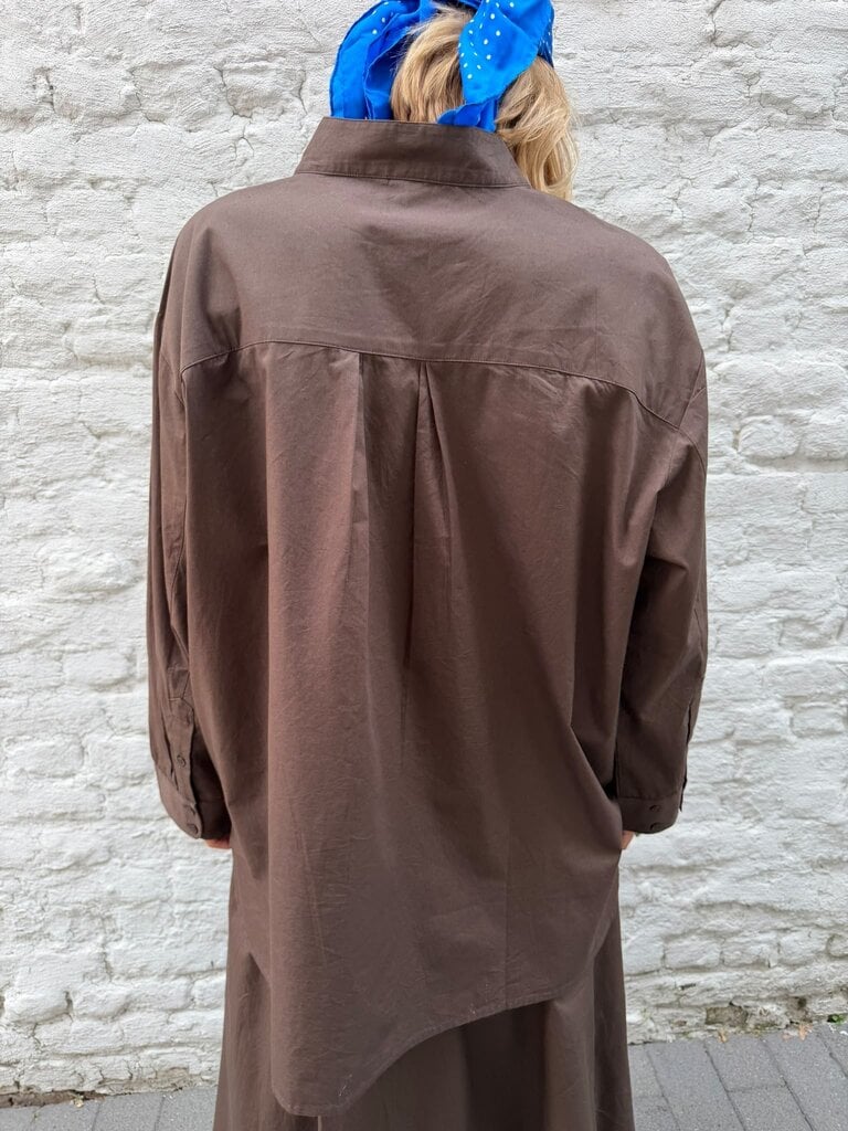 Anne-mi Irissa Oversized Shirt - Demitasse