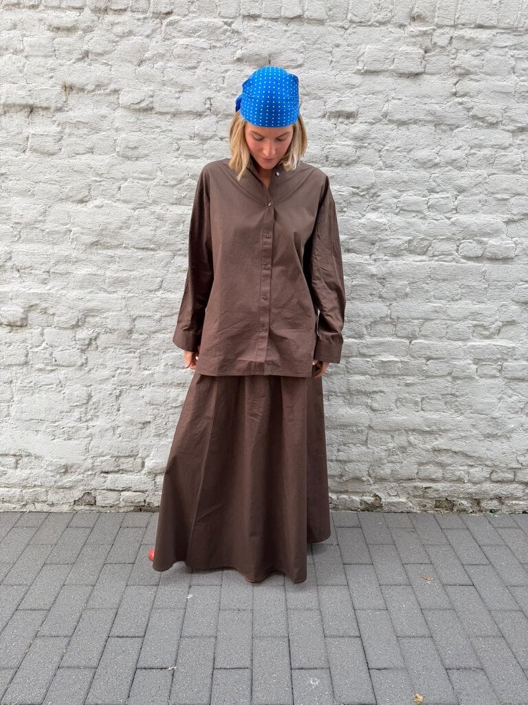 Anne-mi Irissa Oversized Shirt - Demitasse