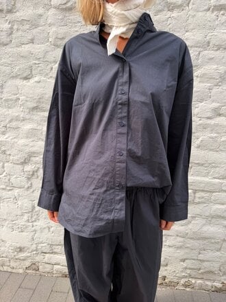 Anne-mi Irissa Oversized Shirt - Dark Navy