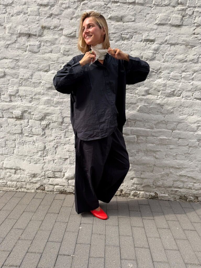 Anne-mi Irissa Oversized Shirt - Dark Navy