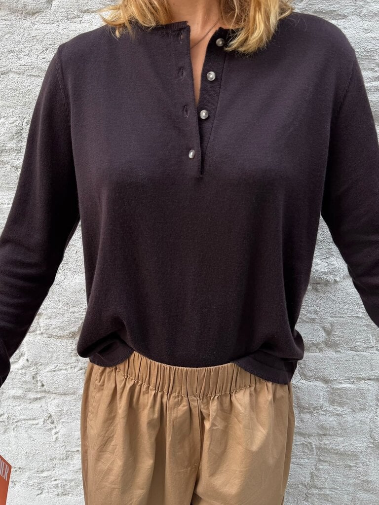 Anne-mi Pine Ls Blouse - Espresso