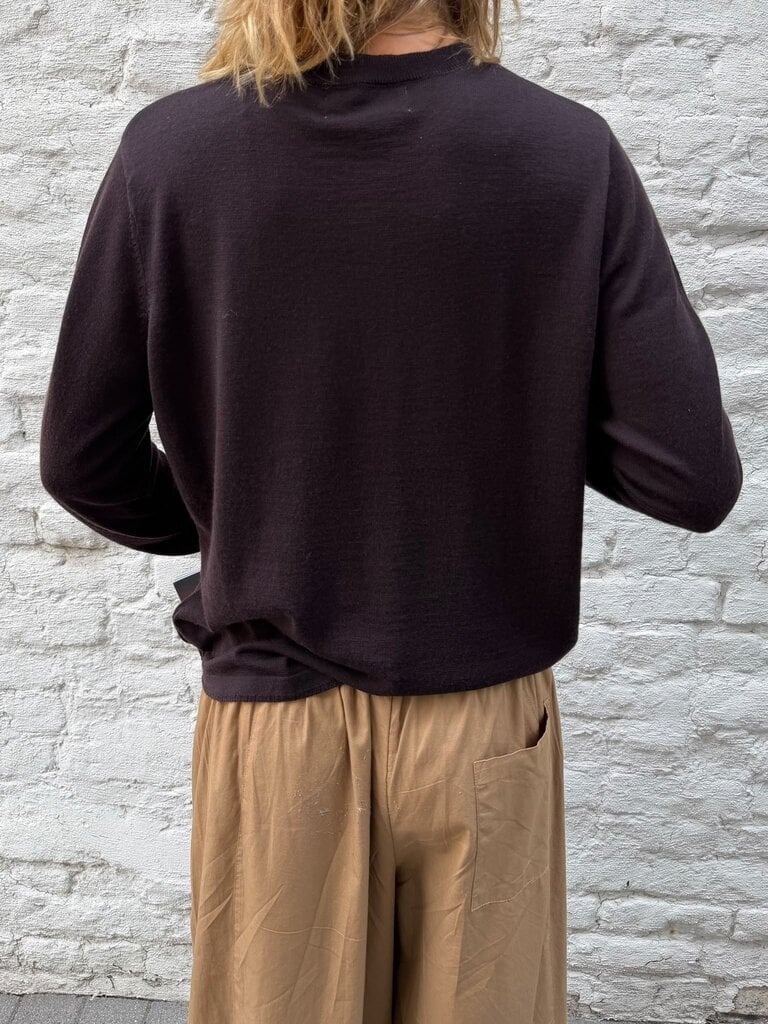 Anne-mi Pine Ls Blouse - Espresso