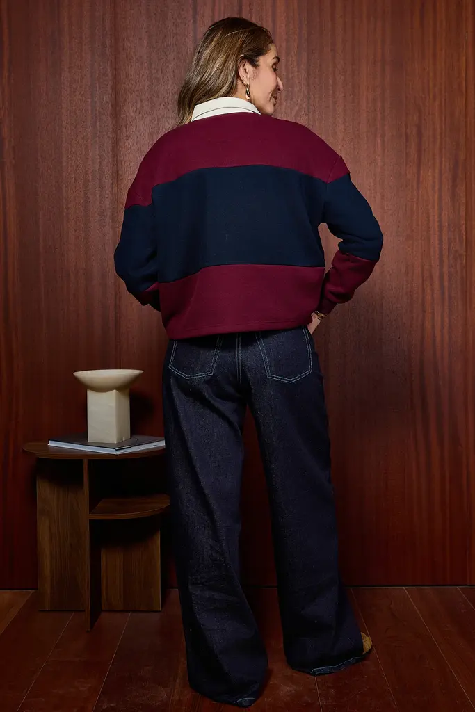 COCO Y MARIA Coco Polo - Navy Burgundy