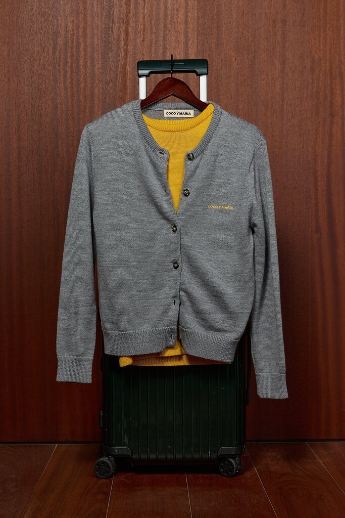 COCO Y MARIA Gilda Cardigan - Grey Yellow