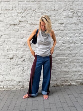 AMANDINE Joan pants - Bordeaux/ denim