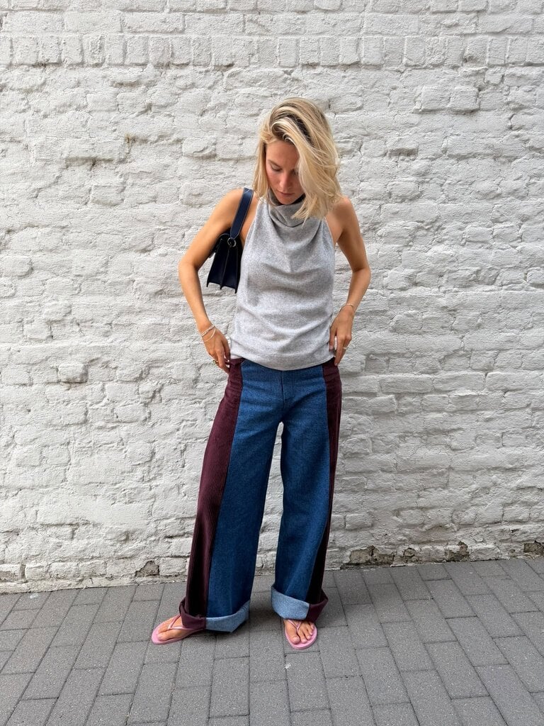 AMANDINE Joan pants - Bordeaux/ denim