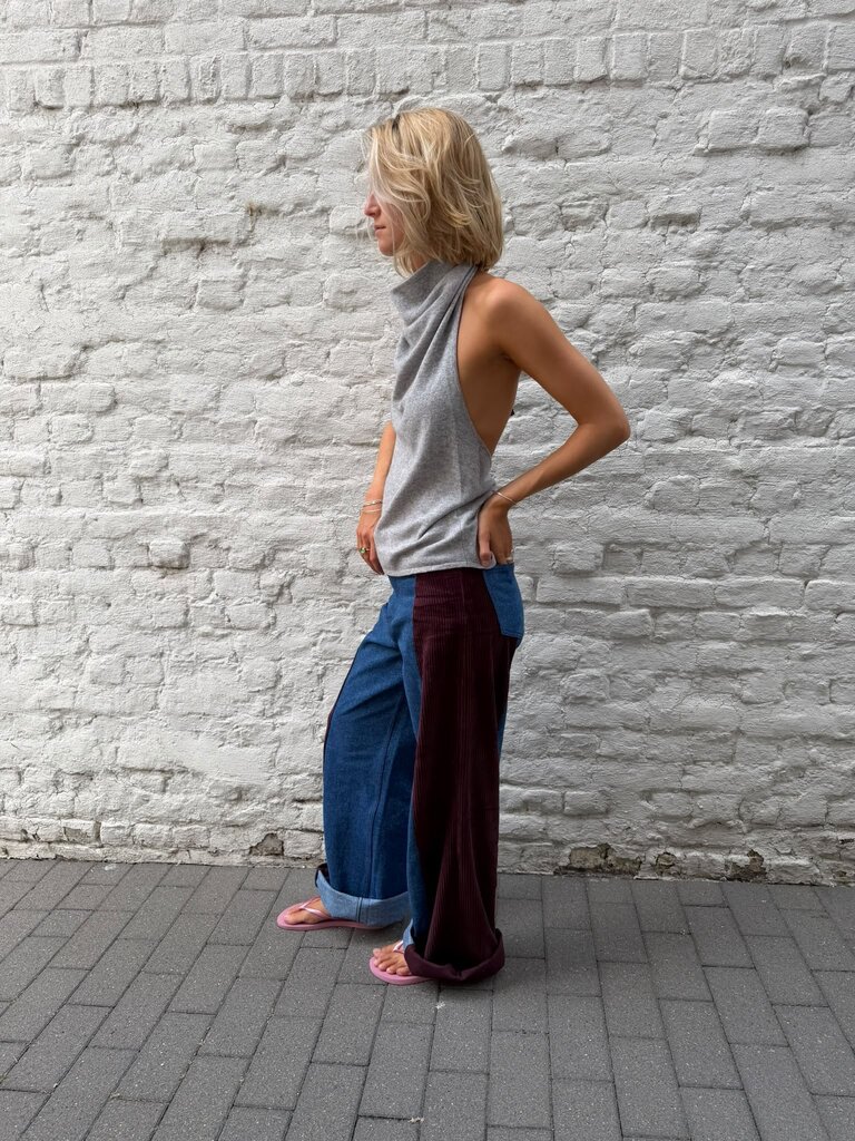 AMANDINE Joan pants - Bordeaux/ denim