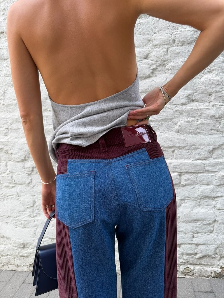 AMANDINE Joan pants - Bordeaux/ denim