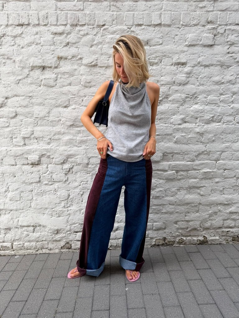 AMANDINE Joan pants - Bordeaux/ denim