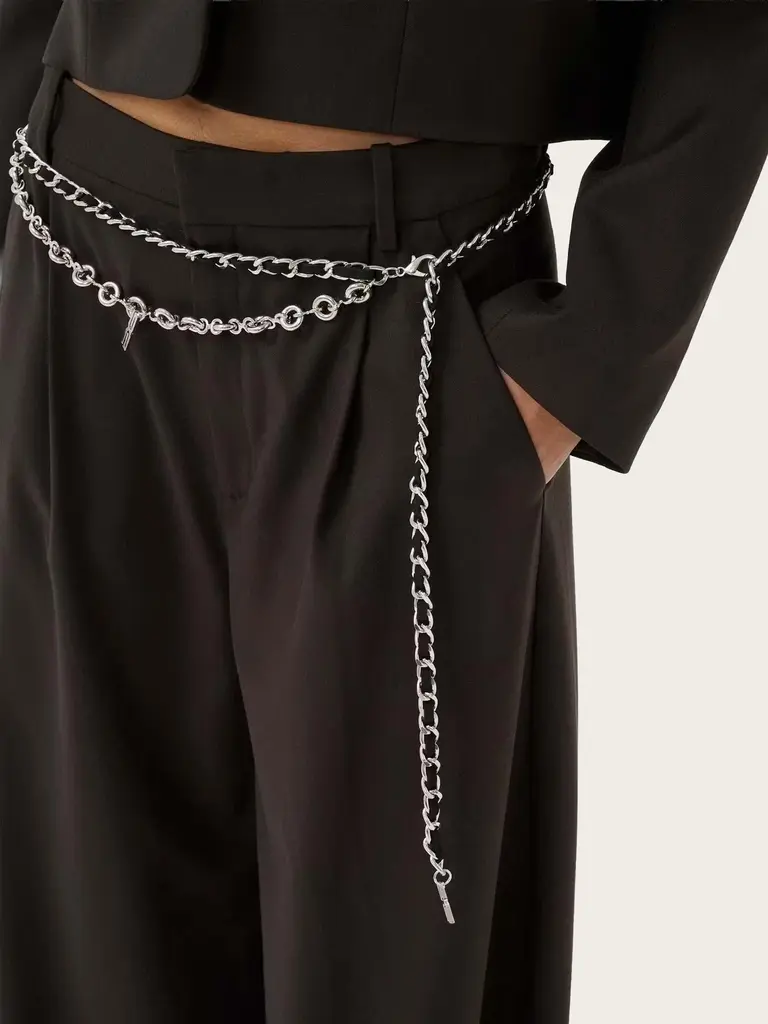 Gestuz Zinnia Chain Belt - Silver