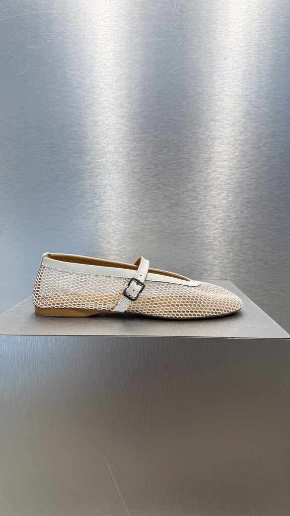 Posa Baletto Mesh Patent - White