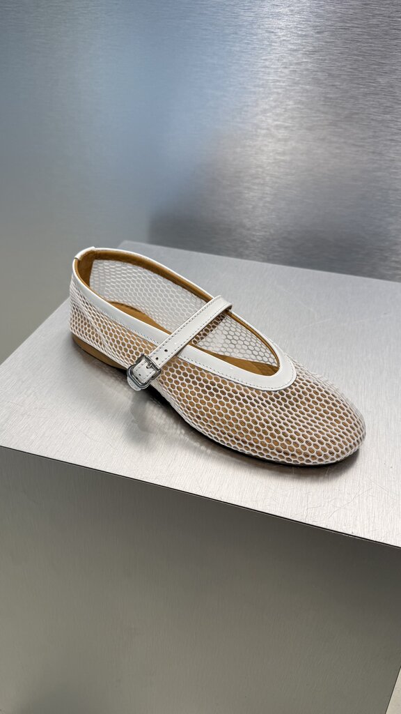 Posa Baletto Mesh Patent - White
