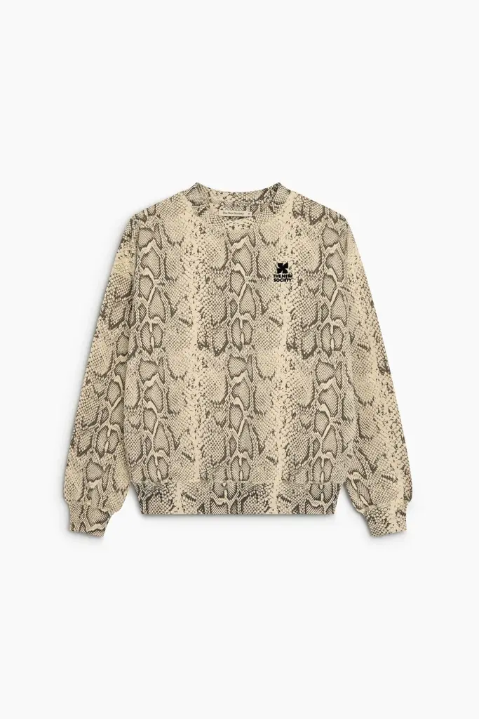 The New Society TNS Logo Sweater - Snake Print