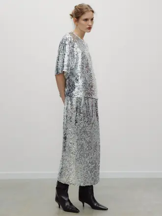 The New Society Muse Skirt - Silver