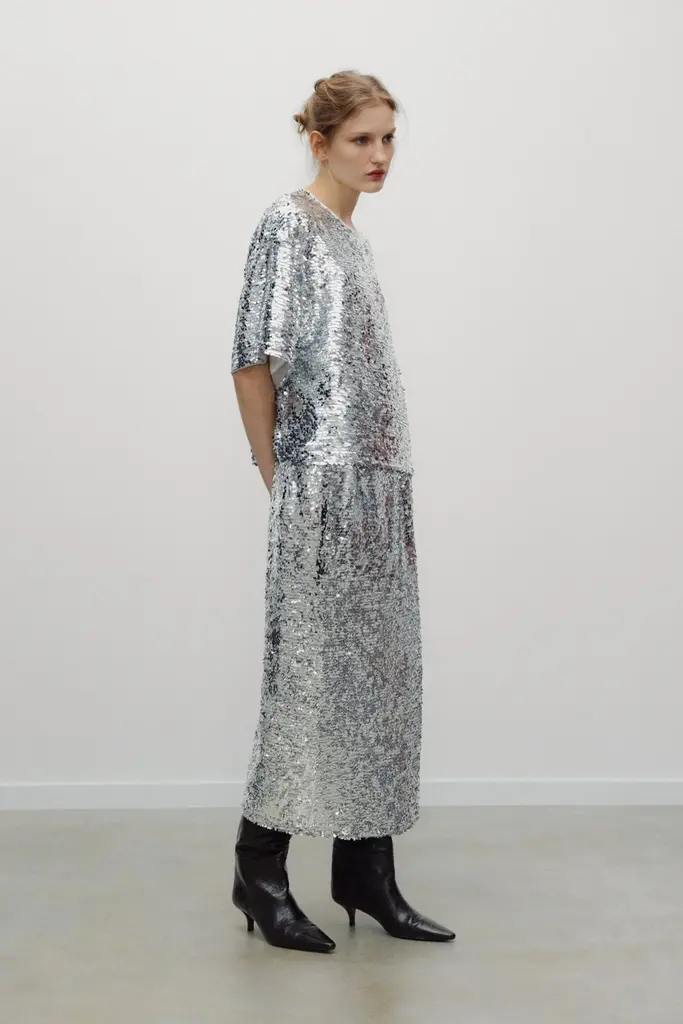 The New Society Muse Skirt - Silver