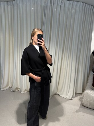 ONE and OTHER Greta Wool Cape - Black