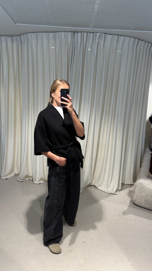 ONE and OTHER Greta Wool Cape - Black