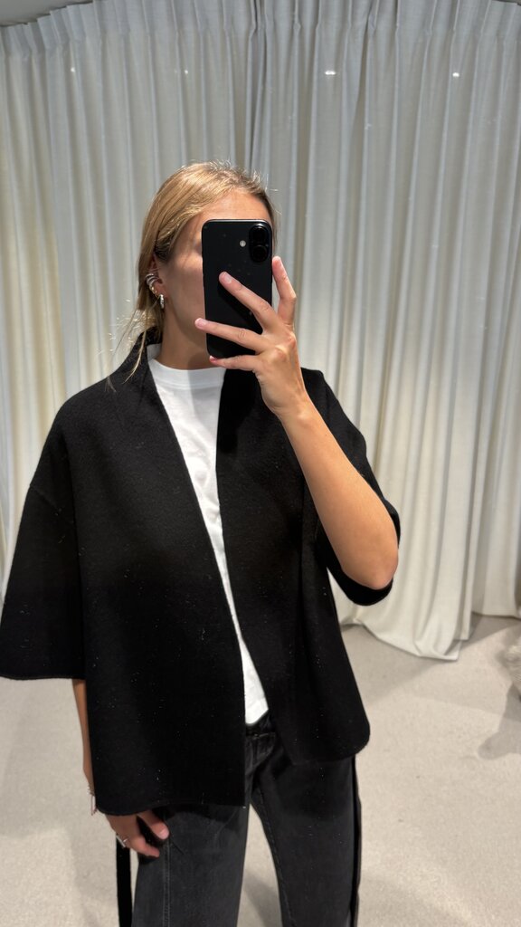 ONE and OTHER Greta Wool Cape - Black