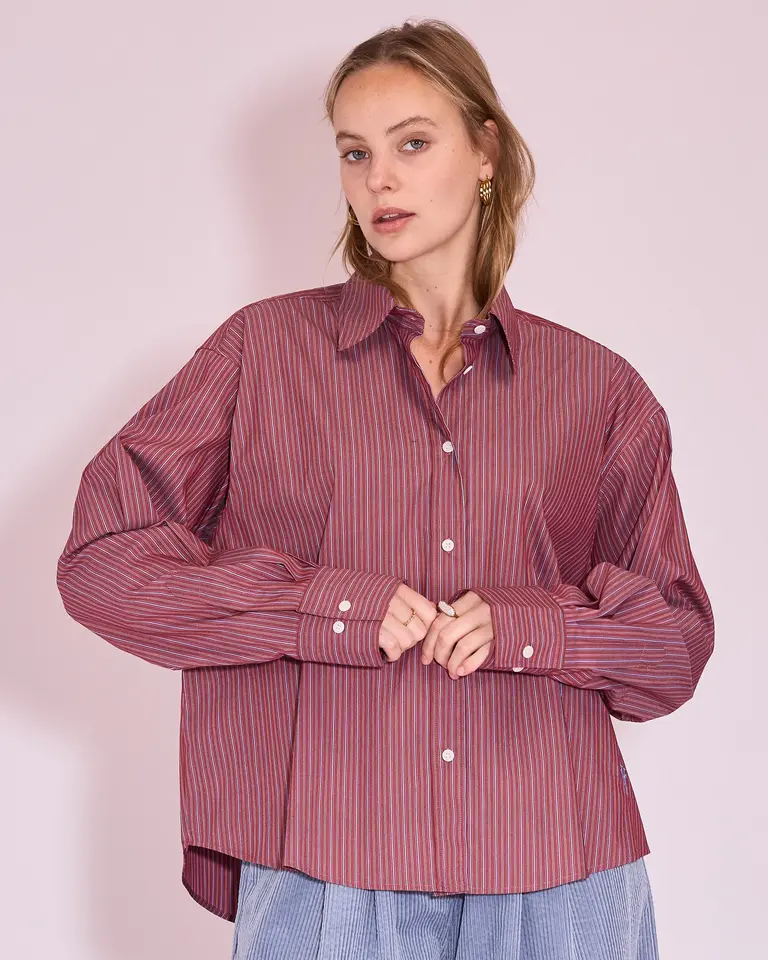 Nathalie Vleeschouwer Hermine Blouse - Rosewood/Blue