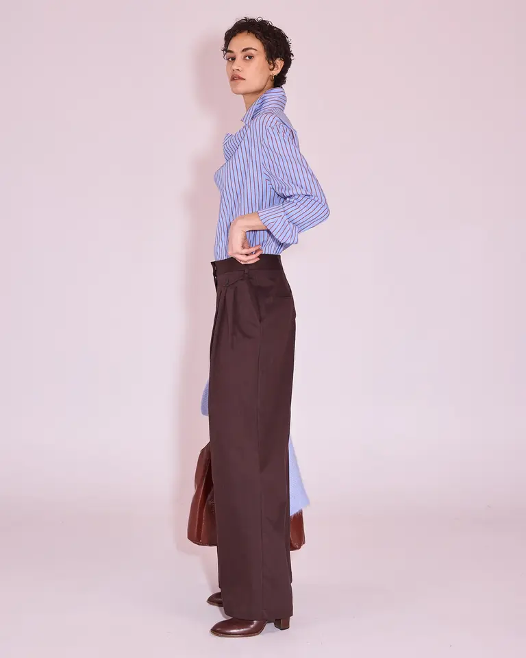 Nathalie Vleeschouwer Julla Blouse - Cornflower Blue/Red