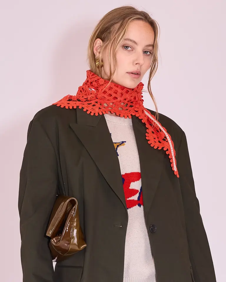 Nathalie Vleeschouwer Jamalie Scarf - Mandarin Red