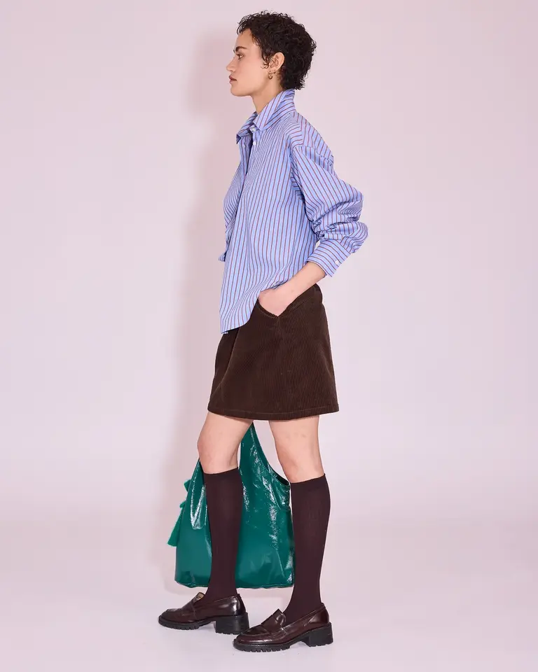 Nathalie Vleeschouwer Hermine Shirt - Cornflower Blue/Red