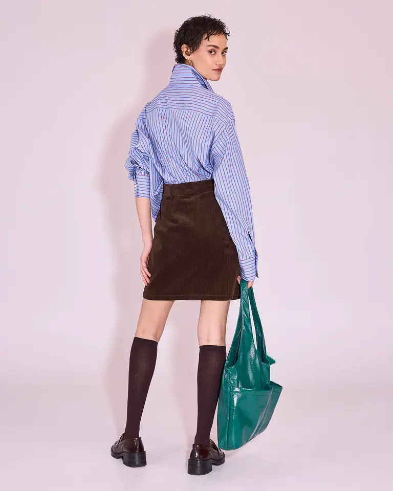 Nathalie Vleeschouwer Hermine Shirt - Cornflower Blue/Red