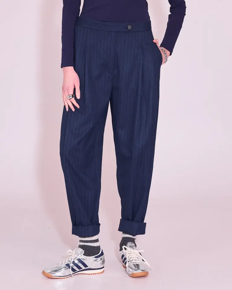 Nathalie Vleeschouwer Jérome Pants - Blue/Black Stripes