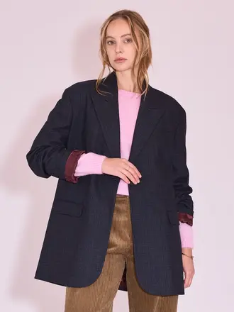 Nathalie Vleeschouwer Jean-Paul Blazer - Navy/Multi Check