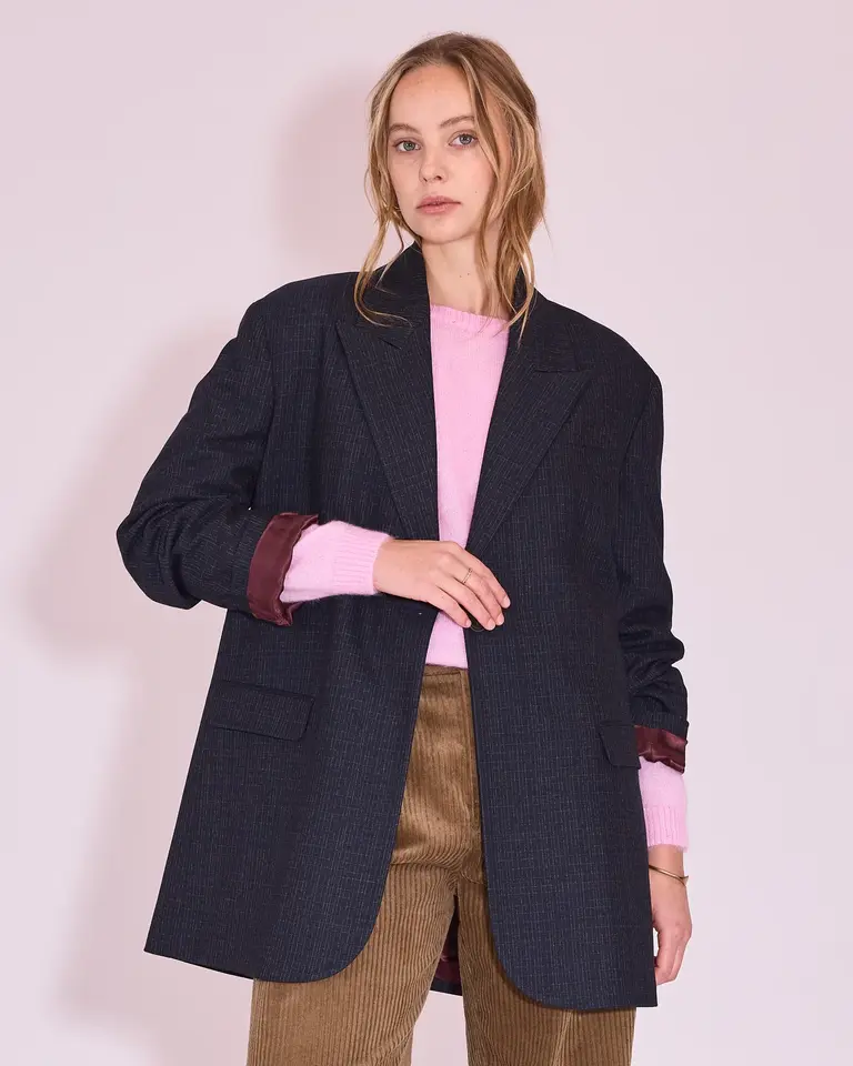 Nathalie Vleeschouwer Jean-Paul Blazer - Navy/Multi Check