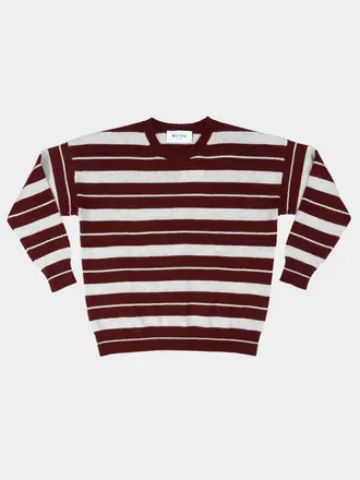 NOTED Alexi Pull - Bordeaux/Grey