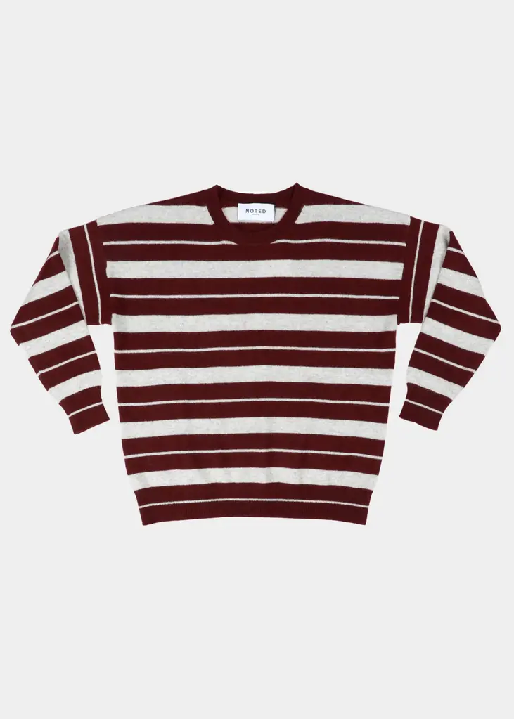 NOTED Alexi Pull - Bordeaux/Grey