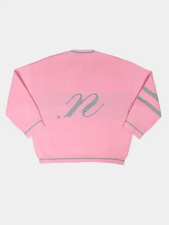NOTED Benny Cardigan - Light Pink/Light Grey