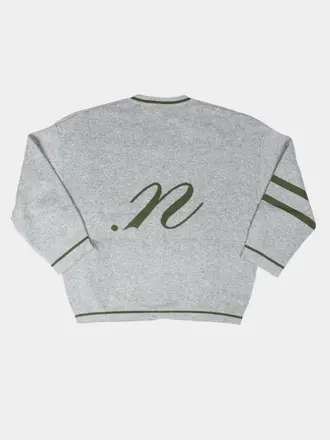 NOTED Benny Cardigan - Light Grey/Khaki
