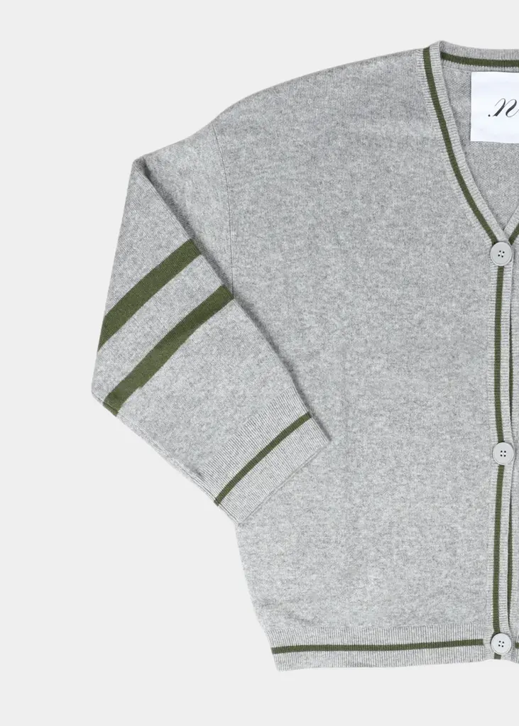 NOTED Benny Cardigan - Light Grey/Khaki