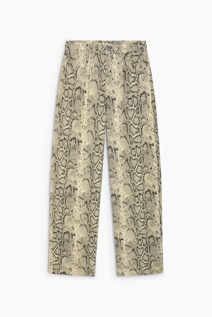 The New Society TNS Barrel Pants - Snake Print