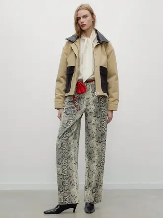The New Society TNS Barrel Pants - Snake Print