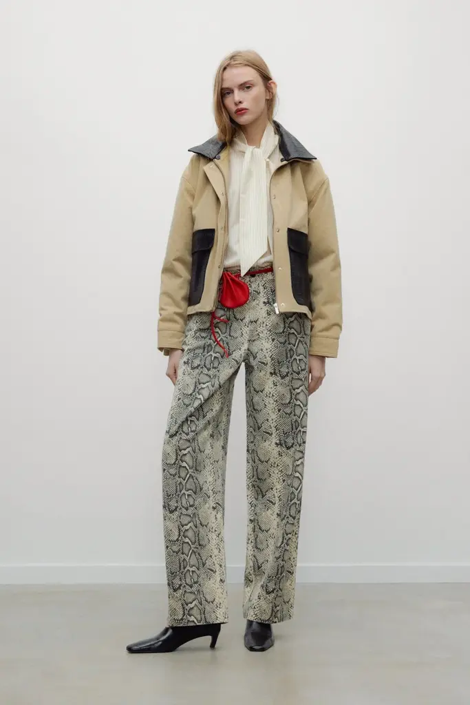 The New Society TNS Barrel Pants - Snake Print