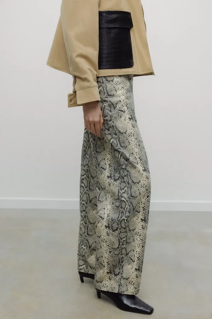 The New Society TNS Barrel Pants - Snake Print