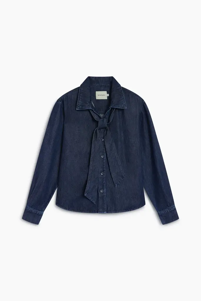 The New Society TNS Tencel Shirt - Dark Blue Denim