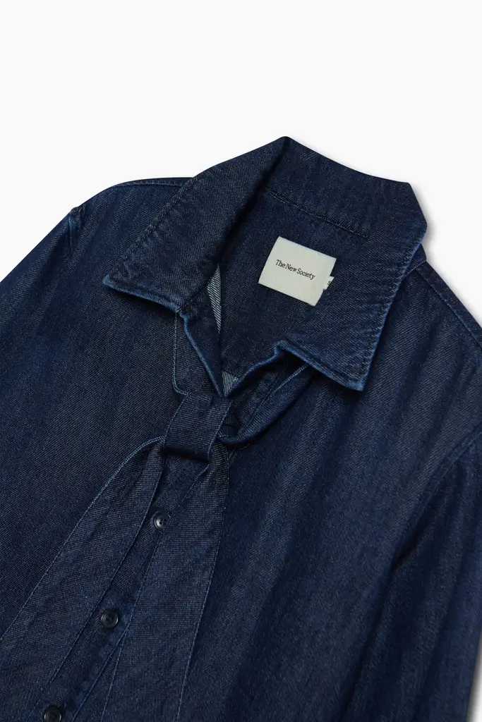 The New Society TNS Tencel Shirt - Dark Blue Denim