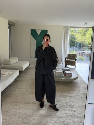 Anne-mi Irissa Oversized Shirt - Dark Navy