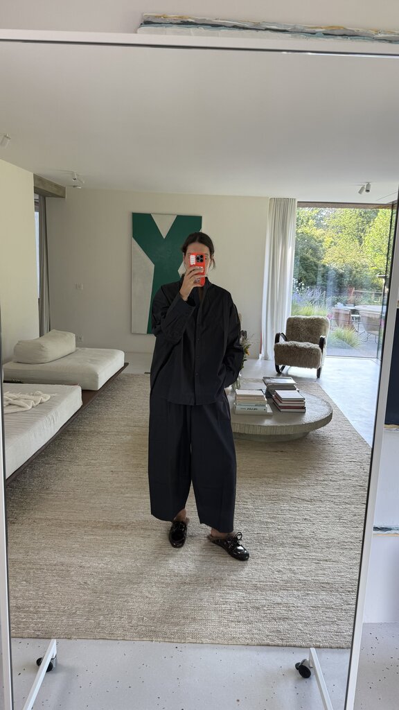 Anne-mi Irissa Oversized Shirt - Dark Navy