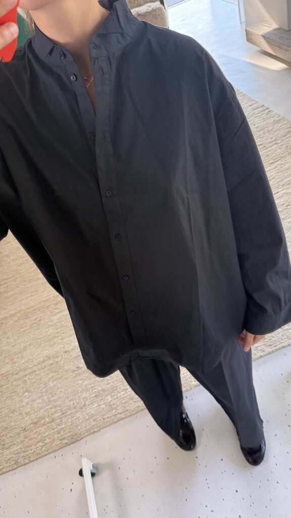 Anne-mi Irissa Oversized Shirt - Dark Navy