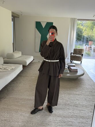 Anne-mi Irissa Oversized Shirt - Demitasse